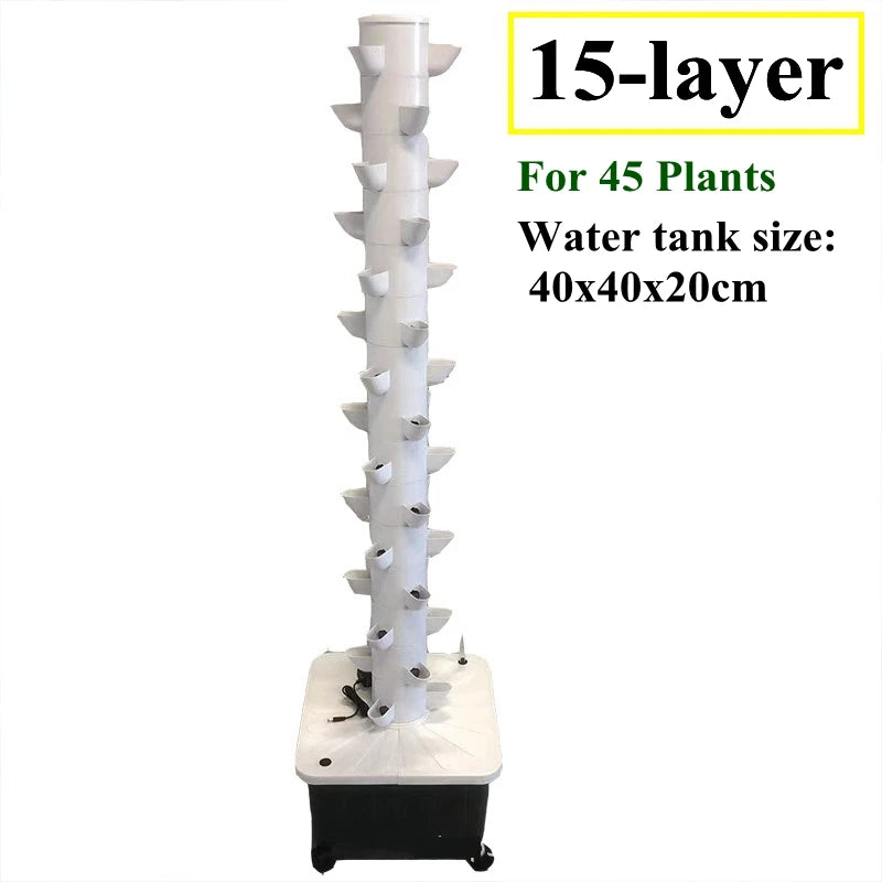 Vertical Hydroponic Tower Greenhouse Garden Indoor Soilless Culture Growing System Vertical Tower Veg Planter Grow Pot Kit