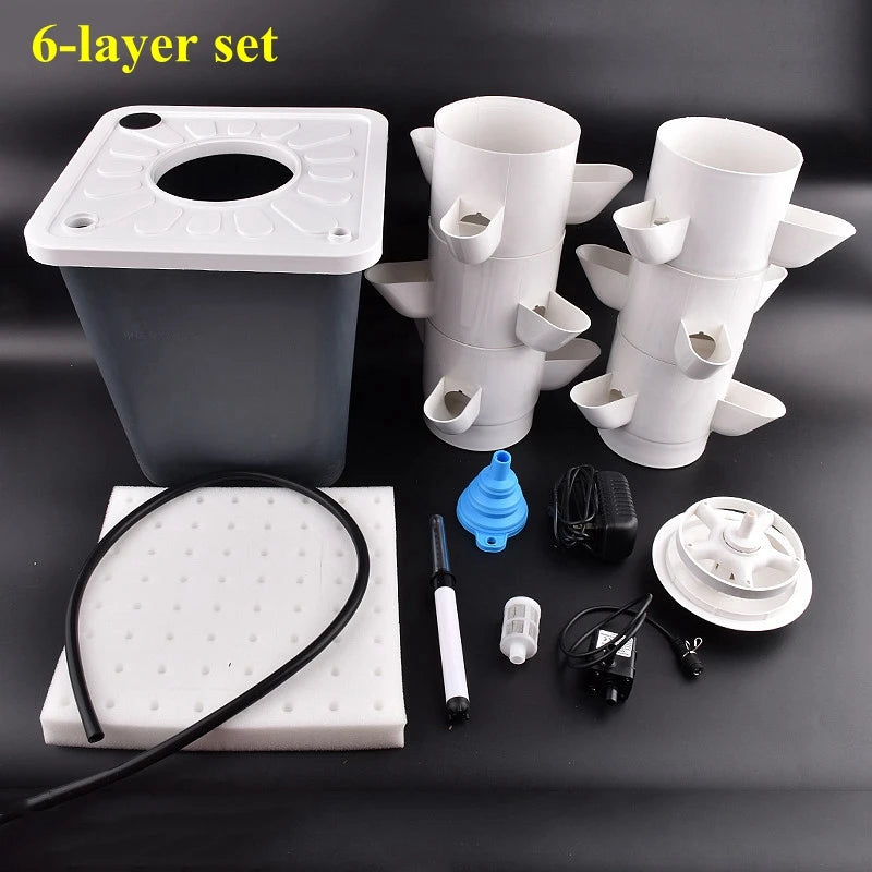 Vertical Hydroponic Tower Greenhouse Garden Indoor Soilless Culture Growing System Vertical Tower Veg Planter Grow Pot Kit