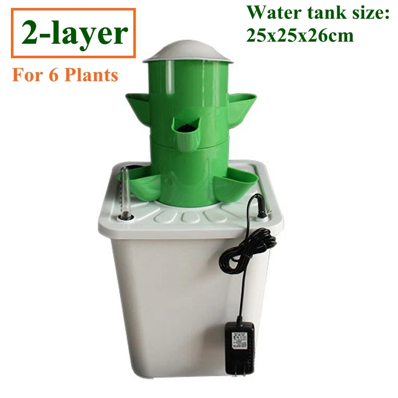 Vertical Hydroponic Tower Greenhouse Garden Indoor Soilless Culture Growing System Vertical Tower Veg Planter Grow Pot Kit