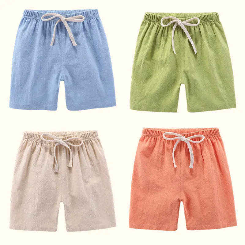 Short Pants Children Shorts for Boys Girls Clothes Cotton Solid Breathable Summer Casual Sports Beach Kids Shorts ElasticYoung