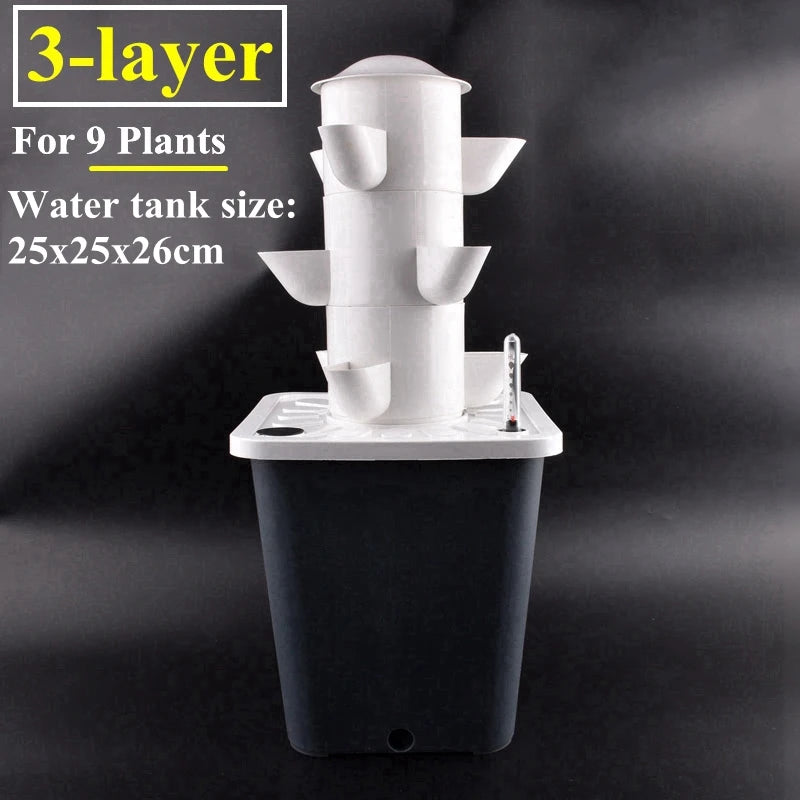 Vertical Hydroponic Tower Greenhouse Garden Indoor Soilless Culture Growing System Vertical Tower Veg Planter Grow Pot Kit