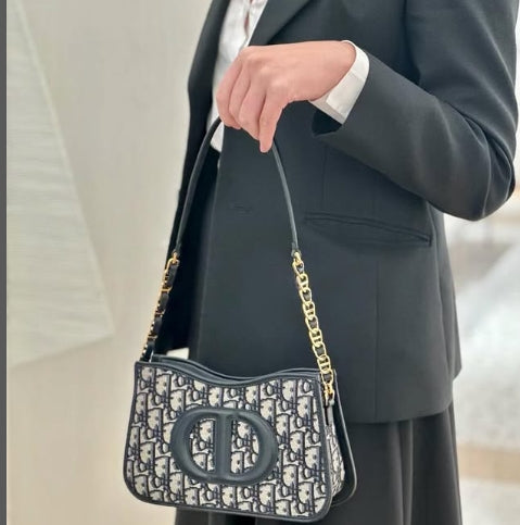 Dior جزدان كحلي قماش (Copy A)