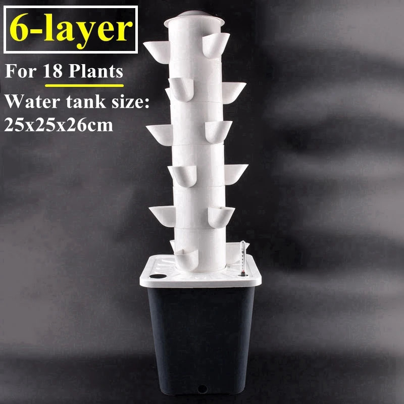 Vertical Hydroponic Tower Greenhouse Garden Indoor Soilless Culture Growing System Vertical Tower Veg Planter Grow Pot Kit