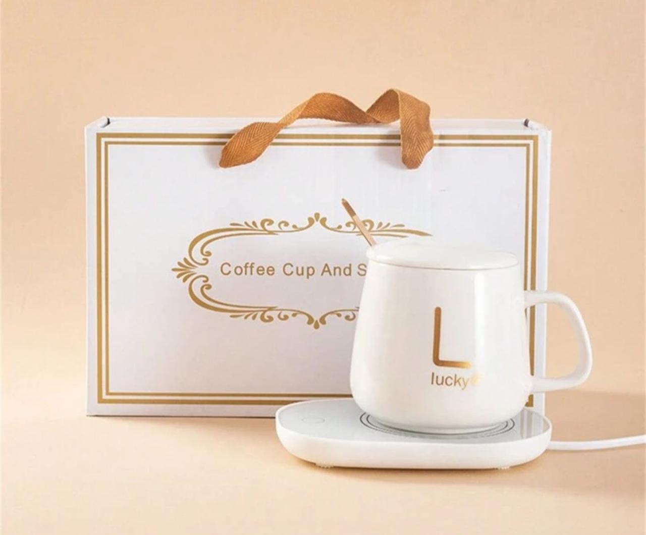 Ceramic Coffee Cup With Pad Warmer and In Gift Box