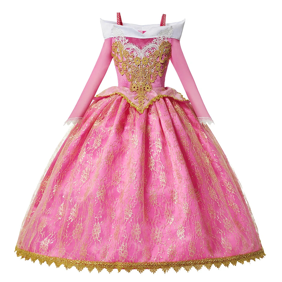 Elsa Princess Dress Girl Kid Birthday Party Carnival Clothes Dress up Anna Snow White Rapunzel Mermaid Aurora Costume