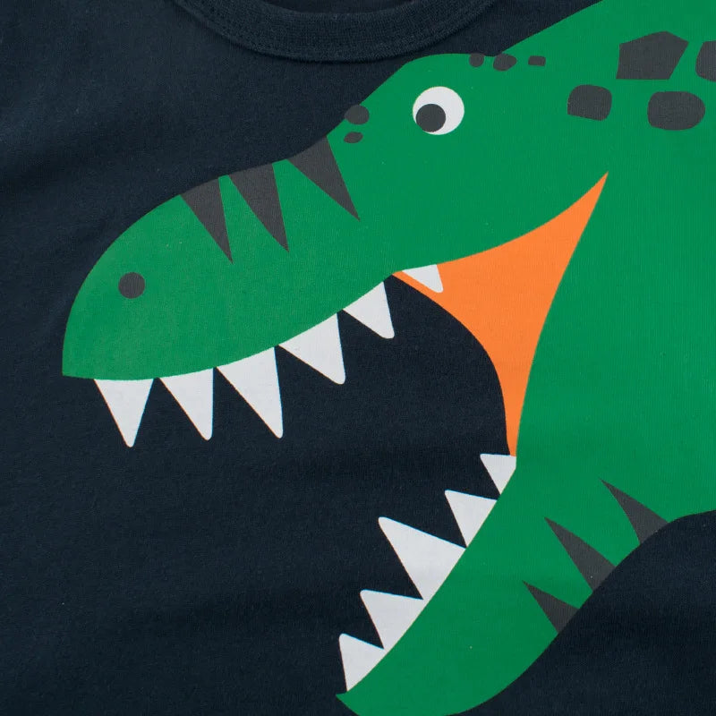 Summer Children 3D Cartoon T-shirt for Boy Animal Printing Dinosaur 100%Cotton Boys T Shirt Girls Tops Tees Cartoon Kids Clothes