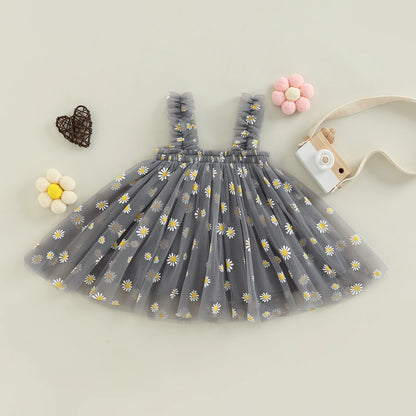 Ma&Baby 6M-5Y Summer Toddler Kid Baby Girls Tulle Dress Daisy Dresses For Girls Party Beach Holiday Clothing D01