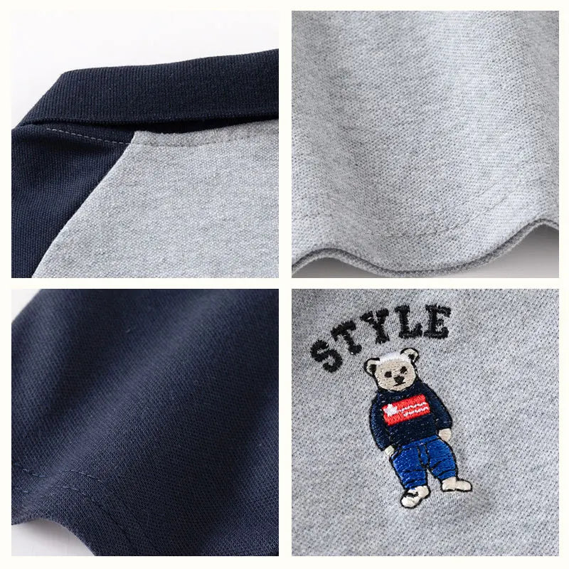 Children's Clothing T-Shirt Kids Lapel collar Clothes Boys Girls Summer Cartoon Simplicity Tops Short Sleeve Clothes 100% Cotton