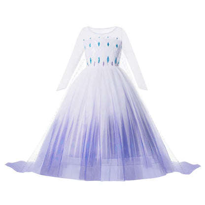 Elsa Princess Dress Girl Kid Birthday Party Carnival Clothes Dress up Anna Snow White Rapunzel Mermaid Aurora Costume