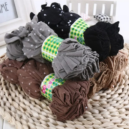 New Women's Dot Silk Socks Transparent Thin Breathable Summer Fashion Nylon Short Stock Female Non-Slip Stretch Ankle Sexy Sock