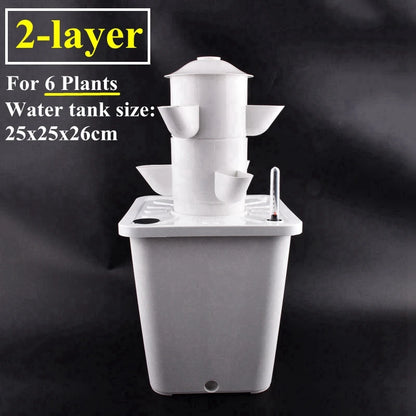 Vertical Hydroponic Tower  Greenhouse Garden Indoor Soilless Culture Growing System Vertical Tower Veg Planter Grow Pot Kit
