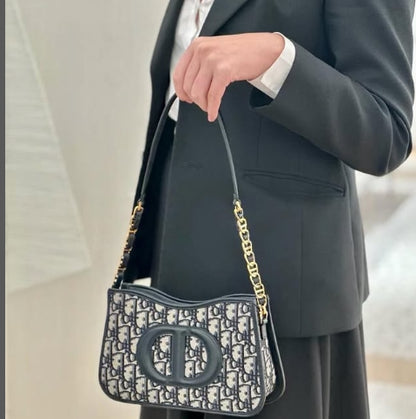 Dior جزدان كحلي قماش (Copy A)
