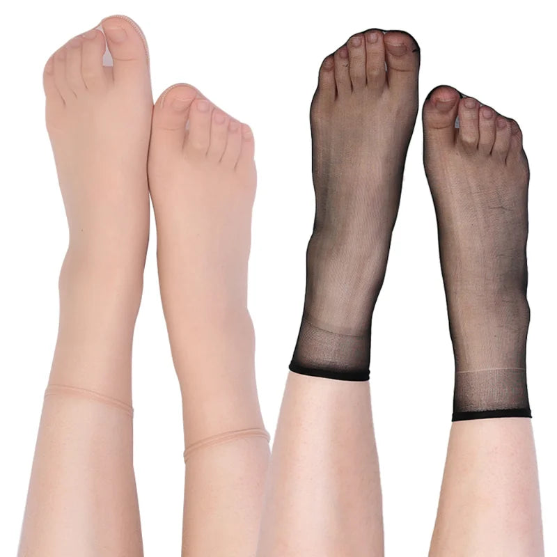10PCS Ultra-thin Summer Transparent Socks High Quality Women Socks Elastic Thin Silk Female Ladies Invisible Ankle Short Socks