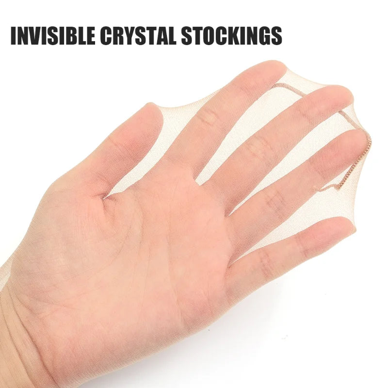 10PCS Ultra-thin Summer Transparent Socks High Quality Women Socks Elastic Thin Silk Female Ladies Invisible Ankle Short Socks