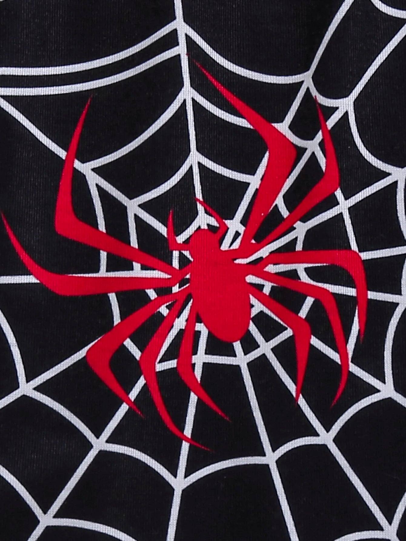 European and American Summer Boy Cartoon Spider Print Set