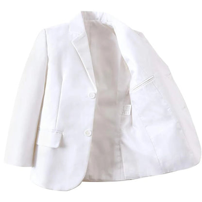 Child Formal Slim Fit Dress Suit Set Boys Wedding Birthday Performance Photography Costume Kid Blazer Vest Pants Bowtie Outfit