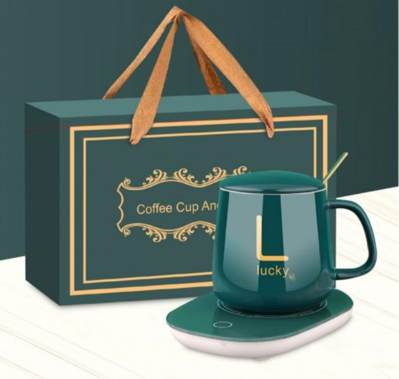 Ceramic Coffee Cup With Pad Warmer and In Gift Box